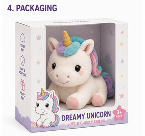 Peluche de Unicornio, Muñeco de Peluche Suave, Lindo y Kawaii, Juguete de Peluche de Animales para Niños, Regalo de Cumpleaños para Bebés, Decoración - Product Image 5