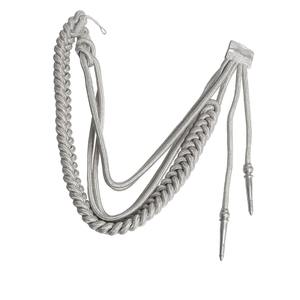 Aiguillette Táctica de Lujo con Hilo Blanco, Cordón de Hombro Ceremonial de Alta Calidad con Puntas Metálicas Personalizadas - Product Image 5