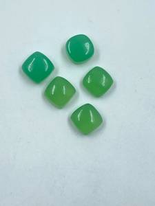 Pierre précieuse Chryoprase naturelle en forme de coussin, 5 pièces, 6,18 carats, 6x6MM, pour la fabrication de bijoux - Product Image 2