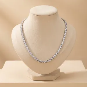 สร้อยคอเพชรแล็บโกรว์สีทองสำหรับผู้หญิงหลายขนาด สไตล์ฮิปฮอป พร้อมใบรับรอง IGI - Product Image 2