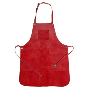 Cowhide Split <b>Leather</b> Heavy-Duty Double Stitched Sleeveless Welders <b>Apron</b> Industrial Safety Fire Resistant Breathable Body - Product Image 2