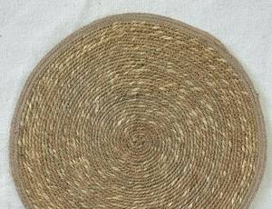 Alfombra de paja marina natural con borde de cuerda de algodón exterior, alfombra hecha a mano de tamaño personalizado para el hogar y el jardín - Product Image 2