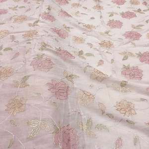 Designer Sequin Embroidery <b>Fabric</b> Satin Organza Lace Textile For Couture Dress Boutique And Fashion Industry - Product Image 4