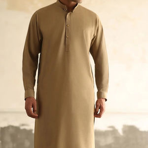 Traje Shalwar Kameez de Verano para Hombre, Diseño 2026, Hecho en Fábrica, Casual, de Algodón, Manga Larga, Diseño Sólido, para Uso Diario y Eid - Product Image 1