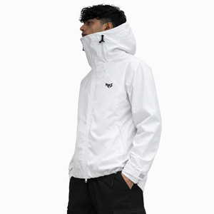 Men Hooded Waterproof Jacket Windproof Outdoor Streetwear Jacket Lightweight Custom OEM Wholesale Supplier USA - Product Image 3