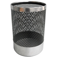 Poubelle en métal de qualité supérieure, faite à la main, finition brillante, décorative, pour restaurant.