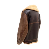 Blouson aviateur en soie personnalisé pour homme, style britannique B-2, hiver, Seconde Guerre mondiale, avec fermeture éclair et col en V