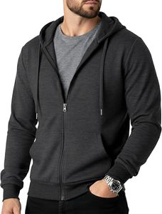 Medium Heavy <b>Thick</b> <b>Fleece</b> Zip Hoodie 310g Polyester Spandex Front Logo STELLAR Formal Long Regular Fit Premium Spring - Product Image 1