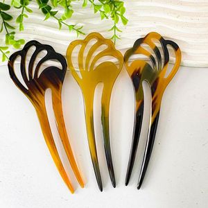 Luxury Natural Buffalo Horn Eco-Friendly European & American Style <b>Hair</b> Accessories Brooch Barrette Hairpin for Women - Product Image 6