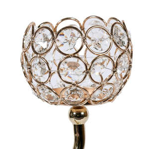 Nouveaux bougeoirs en métal, candélabres délicats en or, chandeliers à motifs floraux pour mariage, décoration de maison et d'hôtel - Product Image 4