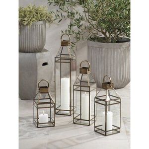 Juego de 2 Faroles de Metal Decorativos Personalizados para Interiores y Exteriores, Faroles de Piso Modernos Estilo Rústico, Faroles Decorativos Hechos a Mano - Product Image 2