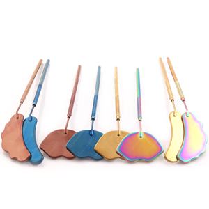 Recién llegado, caja de tarjeta negra ecológica, embalaje en forma de corazón, media luna, Color dorado, espejos de pestañas de acero inoxidable, pestañas puntiagudas - Product Image 4