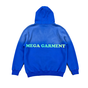 Sudadera con capucha extragrande de algodón grueso deslavado para hombre, estilo casual y elegante, con efecto ácido, para otoño - Product Image 2