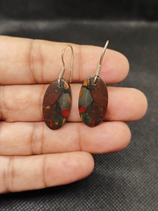 ต่างหูหินไทเกอร์อายสีน้ำตาลรูปไข่ทรงใหม่ปี 2026 สำหรับผู้หญิง - Product Image 3