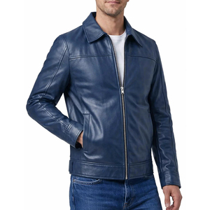 Veste en cuir professionnelle pour homme, coupe ajustée, en véritable peau de mouton, style formel et luxueux, vêtement d'extérieur haut de gamme - Product Image 5
