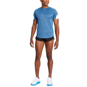 เสื้อยืดออกกำลังกายของผู้ชาย,เสื้อใส่วิ่งแขนสั้นผ้าคอตตอน/โพลีเอสเตอร์ใหม่ - Product Image 3