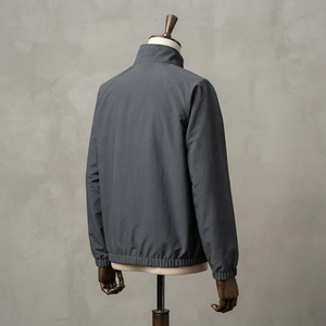 Chaqueta Cortavientos Gris Carbón para Hombre, con Media Cremallera, Cuello Alto, Ligera, para Deportes al Aire Libre, con Bolsillo - Product Image 4