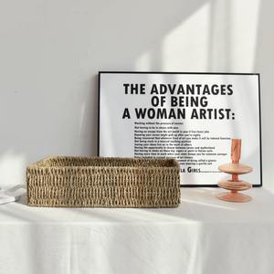 Cesta rectangular de algas marinas para artículos pequeños, cesta de almacenamiento hecha a mano, venta al por mayor, ecológica, hecha en Vietnam - Product Image 5