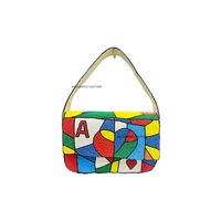 Sac à bandoulière en toile fait main pour femme, style bohème vintage, avec broderie perlée, couleur et logo personnalisables, haute qualité