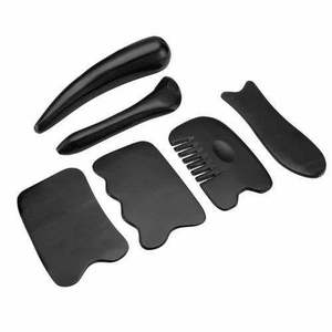 Natural Buffalo Horn Gua Sha Massage Tool Handmade <b>Face</b> Body <b>Scraper</b> for Acupressure Lymphatic Therapy - Product Image 2