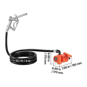 Kit de pompe de transfert de carburant diesel en fonte 12V DC 15 GPM avec buse manuelle et protection contre la surchauffe, garantie 10 ans - Product Image 4