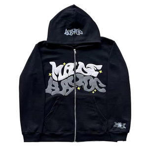 Sweat-shirt à capuche unisexe violet Y2K 2026, coupe oversize, avec motif graphique, style grunge streetwear, décontracté, vente en gros - Product Image 4
