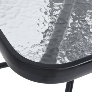 Table de jardin carrée en acier noir durable, design standard pour usage extérieur - Product Image 4
