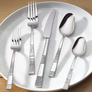 Ensemble de couverts modernes en acier inoxydable pour la maison, poignées ergonomiques confortables, compatibles lave-vaisselle, pour la cuisine familiale quotidienne - Product Image 2
