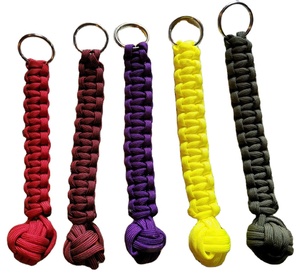 Knot Keychain w/ Brass Shackle - 4.5" Long - Handmade Sailor Rope <b>Key</b> Ring - Nautical Jewelry Gift - Product Image 1
