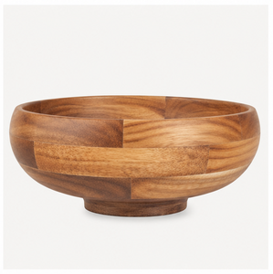 Bol à salade en bois d'acacia artisanal, écologique, grand bol de service pour fruits et collations, vaisselle en bois naturel de qualité supérieure - Product Image 1