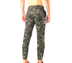 Men's Camouflage Sweatpants Elastic Waist <b>Drawstring</b> Casual Joggers Side Pockets Midweight Polyester Autumn Wear - Product Image 2