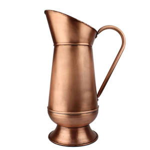 Jarra de Cobre Martillado con Tapa y Asa de Latón, Jarra de Metal Vintage para Bebidas, Suministros para el Hogar, Bodas y Hoteles - Product Image 4