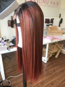 Extensiones de cabello vietnamita de color de lujo, máquina de trama, cabello vietnamita crudo Premium, Color burdeos oscuro - Product Image 3