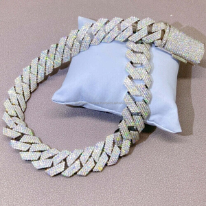 บิ๊กฮิปฮอปโซ่คิวบาVvs Moissaniteลิงค์คิวบาราคาดีIced Outไมอามี่Cuban Linkโซ่เงิน 925 - Product Image 6