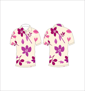Polo Botánico Rosa Personalizado, Transpirable, Ligero, Ropa Deportiva para Golf, Manga Corta, Sublimación, Ropa Casual de Alto Rendimiento - Product Image 1