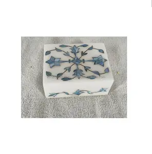 Meilleure qualité luxe bijoux emballage boîte de rangement bleu nacre travail pour décoration inde Stonecrafts International MMP03 - Product Image 1