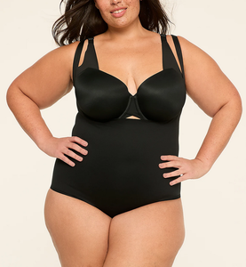 Women's <b>Tummy</b> <b>Control</b> Slim 'n Lift Medium <b>Control</b> High-Waisted Shapewear Plus Size Thong Shapewear Underwear Nylon/ Spandex - Product Image 6