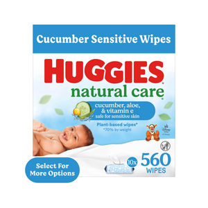Lingettes pour bébé Huggies Extra Care Sensitive, douces, hypoallergéniques et sans alcool pour les nouveau-nés - Product Image 4