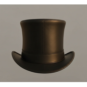 High Quality custom made Handmade Men's Skull & Bones emblem <b>Top</b> Leather Hat Design for <b>Festivals</b> Parties - Product Image 1