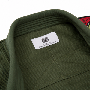 Kimono de Jiu Jitsu Verde Oliva Star Sports 450GSM, Kimono de BJJ Personalizado de Algodón Premium, Proveedor Mayorista de Uniformes de Entrenamiento y Competición - Product Image 3
