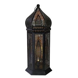 Lanterne marocaine en fer de style nouveau pour la décoration artistique de la maison, rehaussant les intérieurs avec une lueur exotique et chaleureuse - Product Image 6
