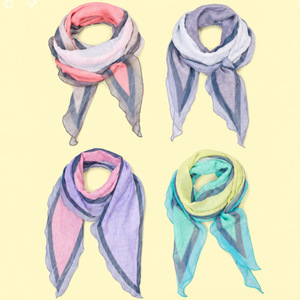 Écharpe élégante en blocs de couleurs avec motif diamant, fabriquée en Corée, SC-38 - Product Image 4