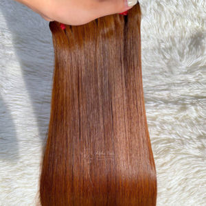 Os soyeux droit cheveux humains vietnamiens tissage Extensions dentelle avant beauté perruque miroir os droit qualité supérieure faisceaux - Product Image 3