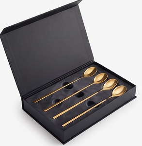 Ensemble de couverts en acier inoxydable doré de qualité supérieure pour une décoration de table élégante, cafés et restaurants - Product Image 6