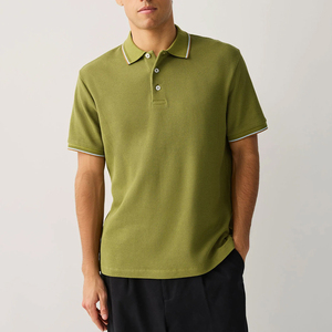 Camiseta Polo Informal de Color Sólido, Transpirable, de Punto, Corte Regular, Precio de Fábrica, Fabricación Profesional, Camiseta Polo para Hombre - Product Image 4