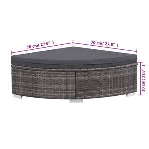 Conjunto de Sofás Grises y Gris Oscuro para Jardín, para Entretenimiento al Aire Libre - Product Image 6