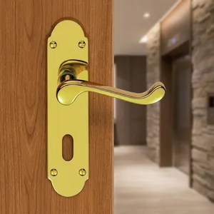 Hot Sale Brass Durable <b>Door</b> Lever Handle Elegant <b>Door</b> <b>Lock</b> Hardware For Main <b>Doors</b> Room <b>Doors</b> Offices Available For Sale - Product Image 2