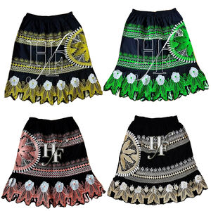 Jupes Chuuk traditionnelles de Style île de Micronésie Nouveau Design Jupe Pohnpei en tissu de coton brodé de fleurs pour femmes - Product Image 1