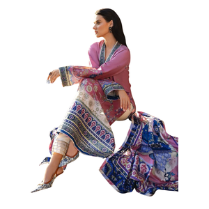 Ensemble imprimé pour femme, tenue de festival, Salwar Kameez et Dupatta pakistanais - Product Image 1