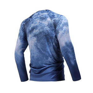 เสื้อตกปลาแขนยาวคุณภาพสูง Kivotech UPF50 โพลีเอสเตอร์สำหรับผู้ชาย ป้องกันรังสียูวีจากแสงแดด - Product Image 4